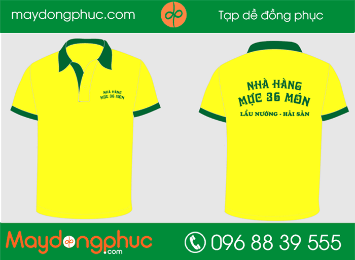 May áo nhà hàng mực 7 món