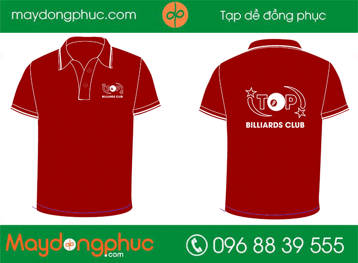 May áo phông Top9 Billiards Club