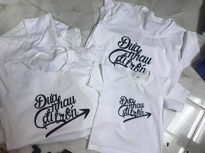 May áo phông chữ Đưa nhau đi trốn