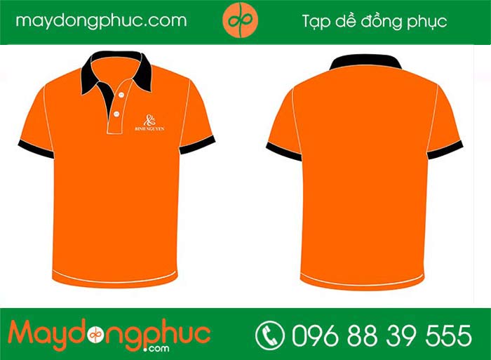 May áo phông màu cam Công ty Bình Nguyên