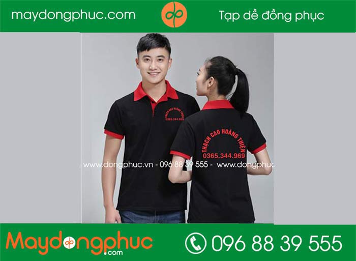 May áo phông công ty Thạch cao Hoàng Thiện