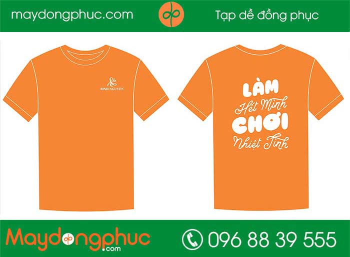 May áo phông cổ tròn Công ty Bình Nguyên