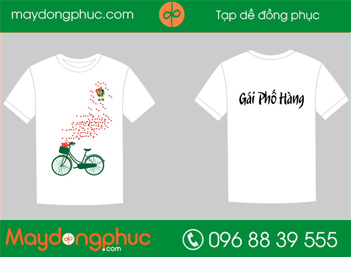 May áo phông cổ tròn Gái phố hàng