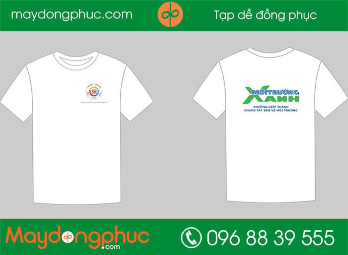 May áo phông cổ tròn Môi trường Xanh phường Hiệp Thành