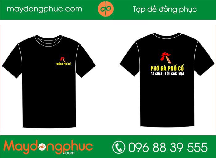 May áo phổng cổ tròn Quán Phở gà phố cổ