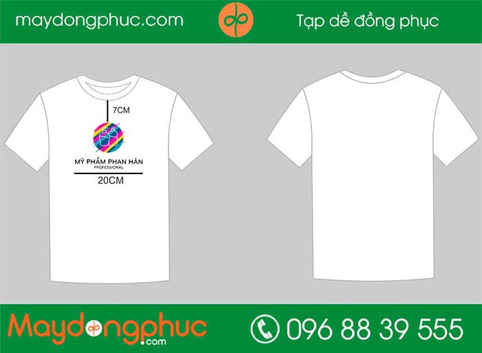 May áo phông cửa hàng Mỹ phẩm Phan Hân