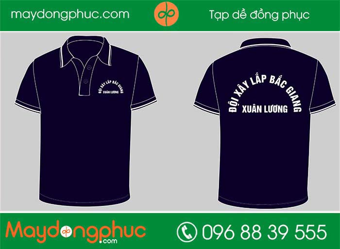 May áo phông Đội xây lắp Bắc Giang Xuân Lương