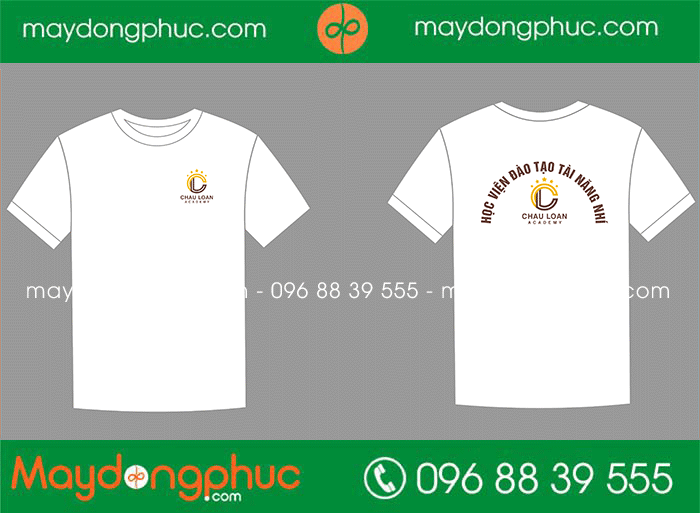 May áo phông Học viện đào tạo tài năng nhí Chau Loan