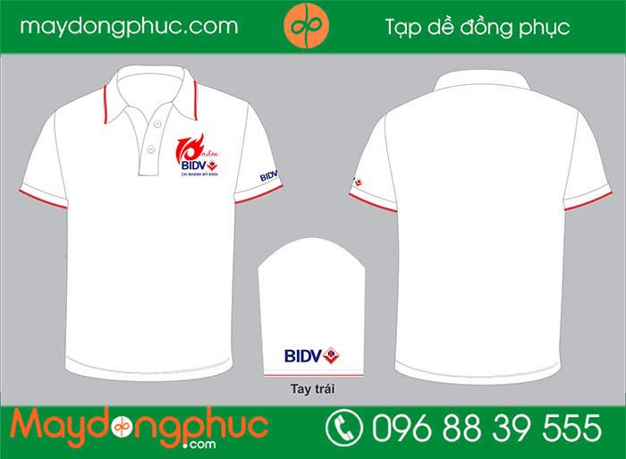 May áo phông Ngân hàng BIDV chi nhánh Mỹ Đình
