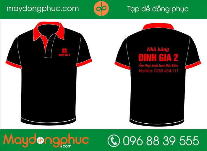 May áo phông Nhà hàng Đinh Gia 2