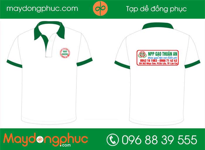 May áo phông NPP gạo Thuận An