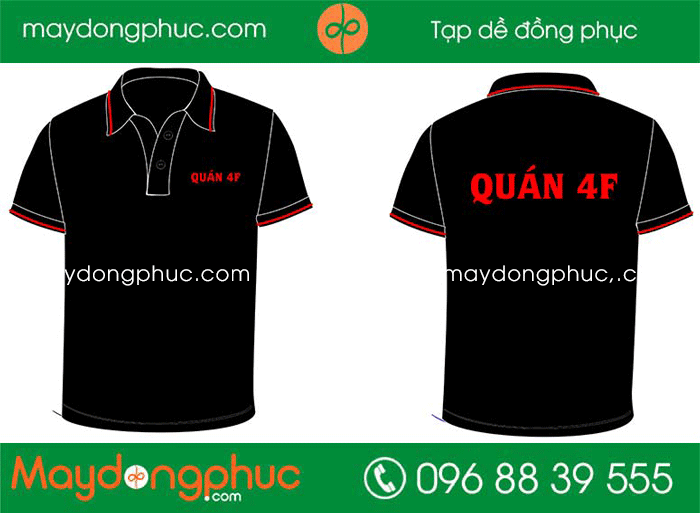 May áo phông đồng phục quán 4F