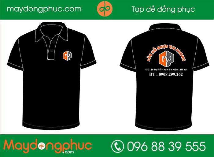 May áo phông Sàn gỗ nhựa Gia Phong