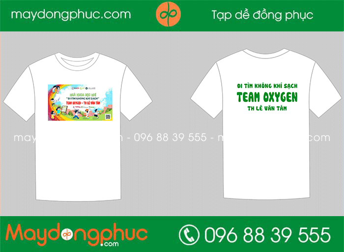 May áo phông Team Oxygen TH Lê Văn Tám