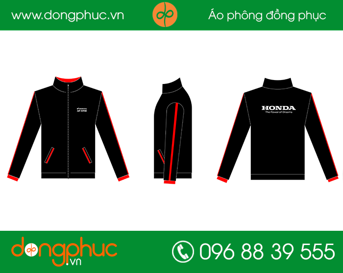 May đồng phục áo gió HonDa