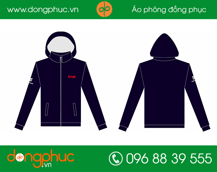 May đồng phục áo gió công ty True