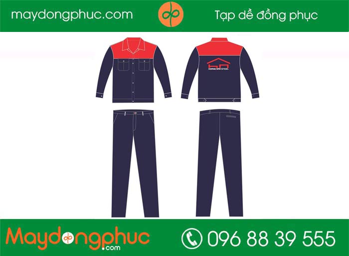 May đồng phục bảo hộ Công ty Hoàng Nam Steel