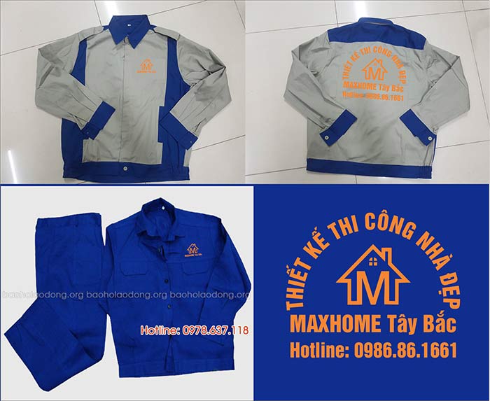 May áo đồng phục bảo hộ công ty MAXHOME Tây Bắc