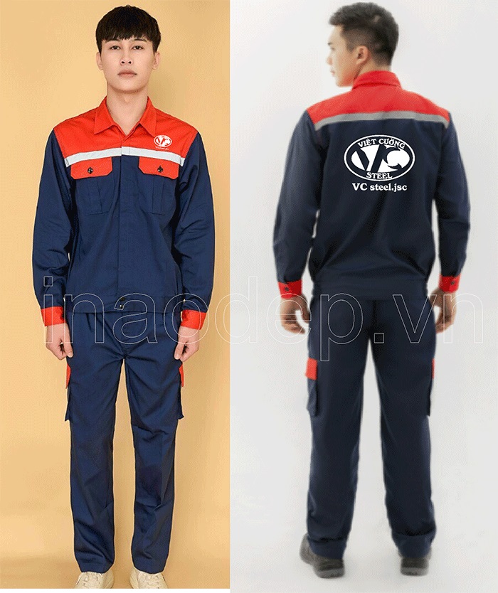 May đồng phục bảo hộ Công ty thép Việt Cường