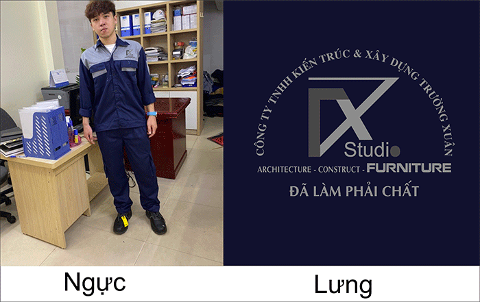 May đồng phục bảo hộ Công ty TNHH kiến trúc xây dựng Trường Xuân
