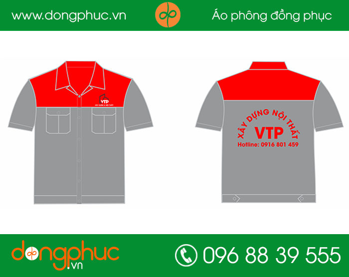 May đồng phục bảo hộ công ty xây dựng nội thất VTP