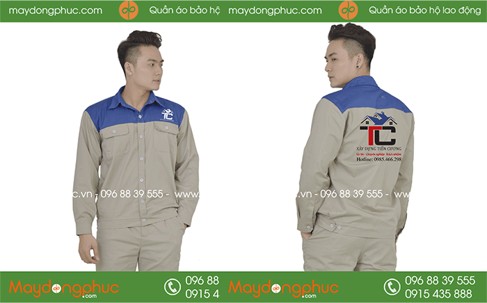 May đồng phục bảo hộ Công ty Xây dựng Tiến Cương