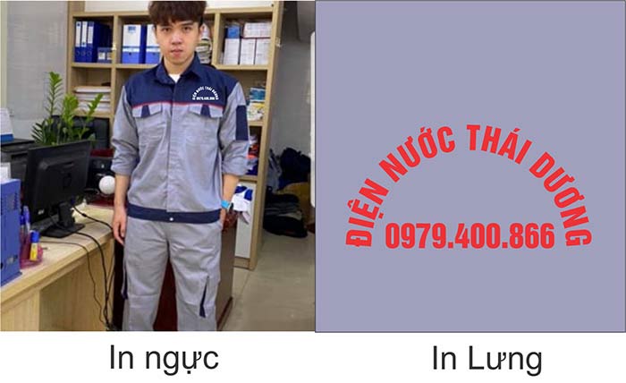 May áo đồng phục bảo hộ điện nước Thái Dương