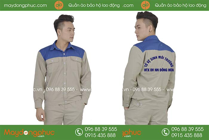 May đồng phục bảo hộ Tổ bảo vệ môi trường HTX DV NN Đồng Hóa