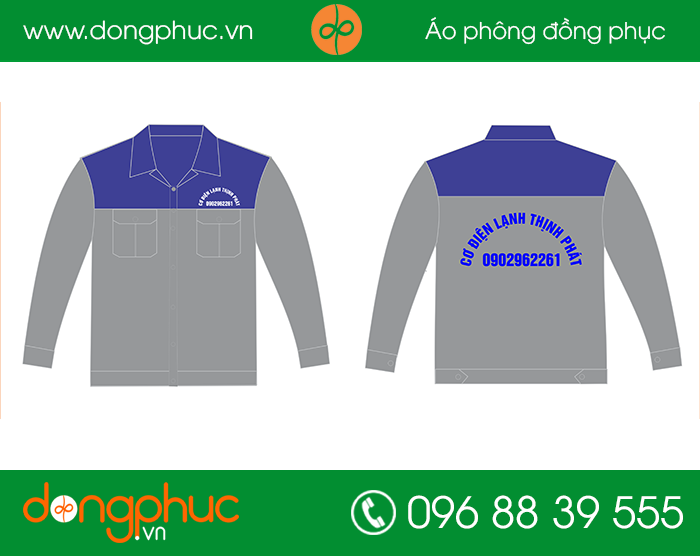 May đồng phục cơ điện Thịnh Phát
