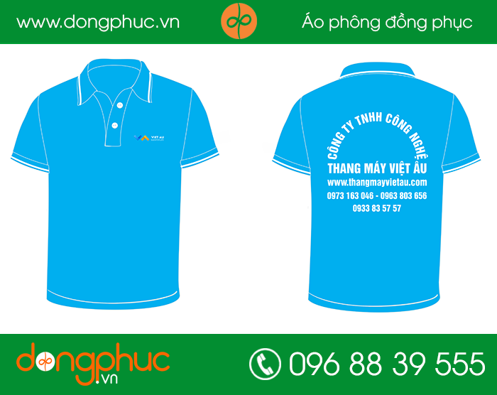 May đồng phục công ty TNHH thang máy Việt Âu