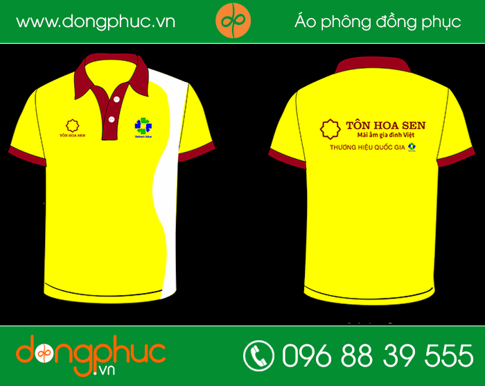 May đồng phục công ty Tôn hoa sen