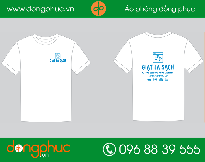 May đồng phục cửa hàng Giặt là sạch - mẫu 2