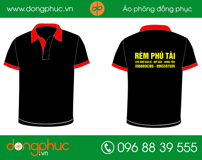 May đồng phục cửa hàng rèm Phú Thái
