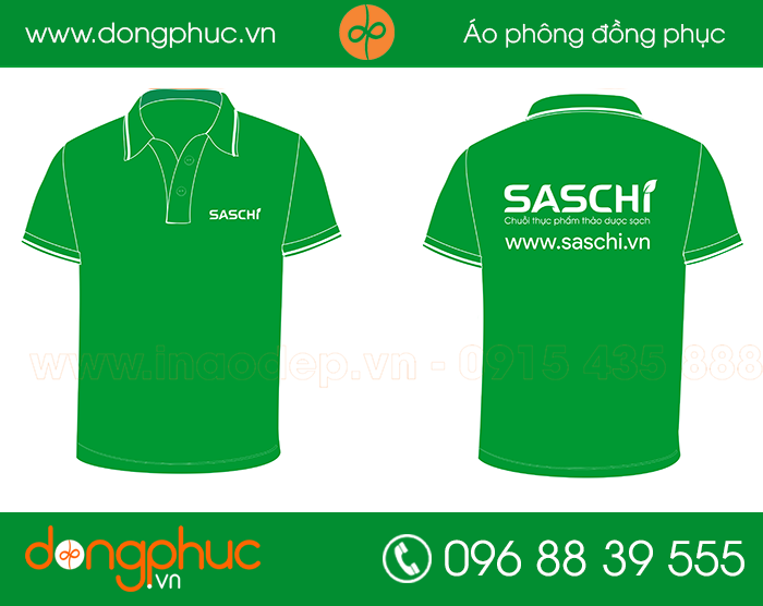 May đồng phục cửa hàng Saschi