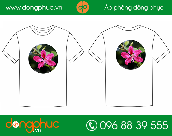 May đồng phục hình hoa ban