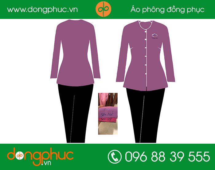 May đồng phục nhà hàng Tràng An - mẫu 2
