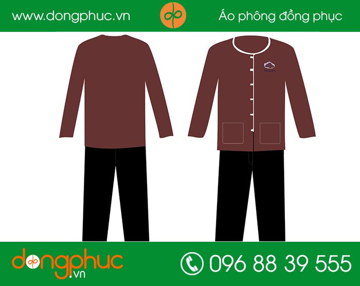 May đồng phục nhà hàng Tràng An - mẫu 3