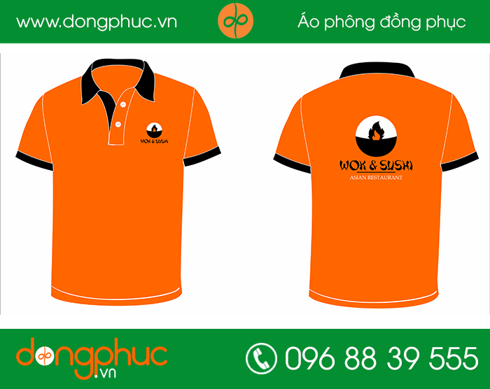 May đồng phục nhà hàng Work Sushi