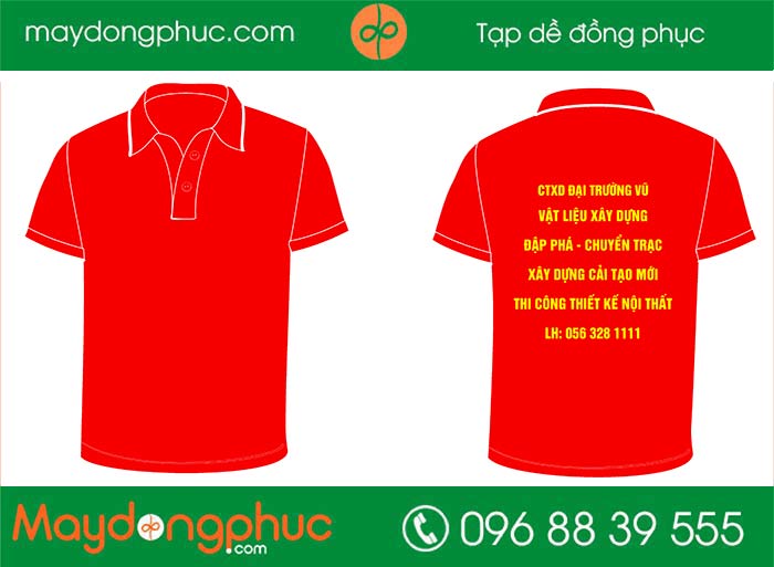 May áo phông công ty xây dựng Đại trường vũ