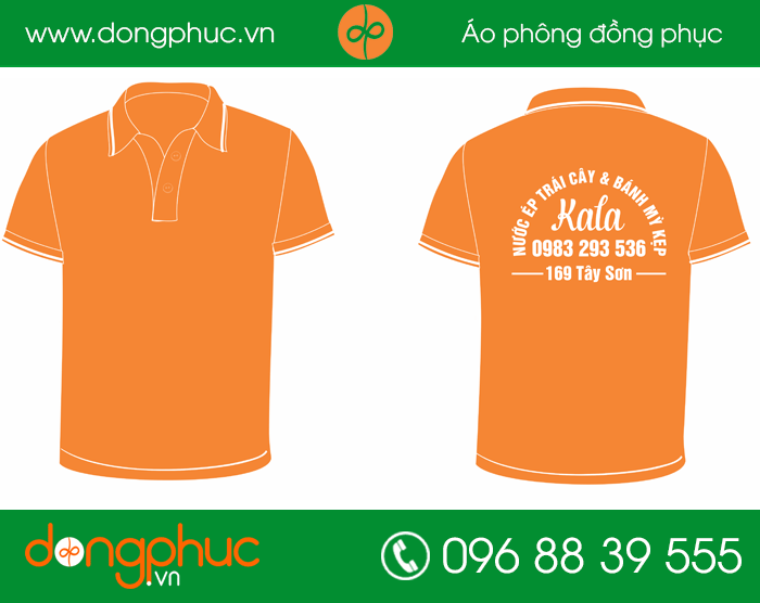 May đồng phục quán Kala - mẫu 2