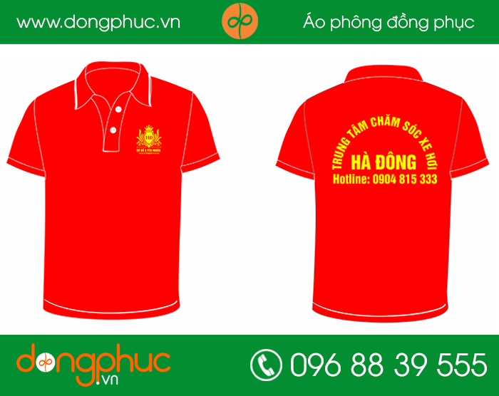 May đồng phục trung tâm chăm sóc xe hơi Hà Đông