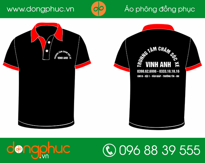 May đồng phục trung tâm chăm sóc xe Vinh Anh - mẫu 2