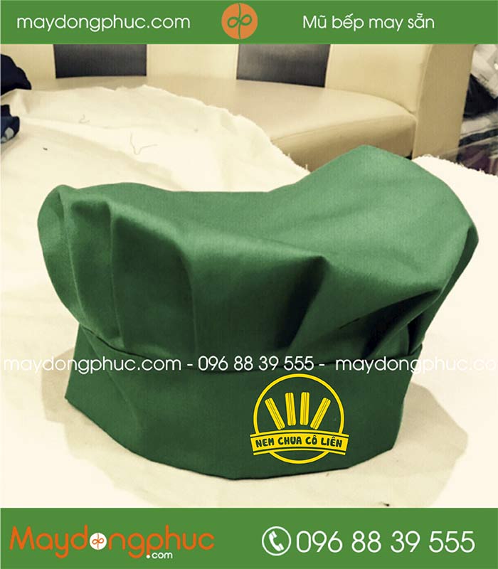 May mũ đầu bếp Quán nem chua Cô Liên
