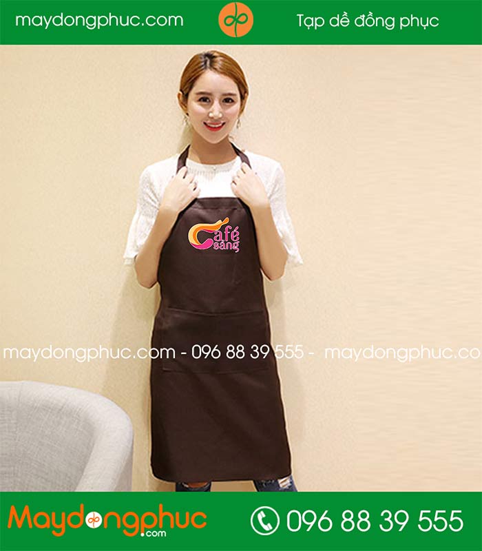 May tạp dề quán bình vị Cafe sáng