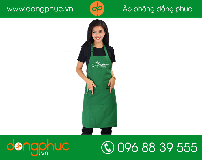 May tạp dề cửa hàng Biogarden