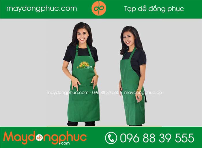 May tạp dề cửa hàng Fruits Mart