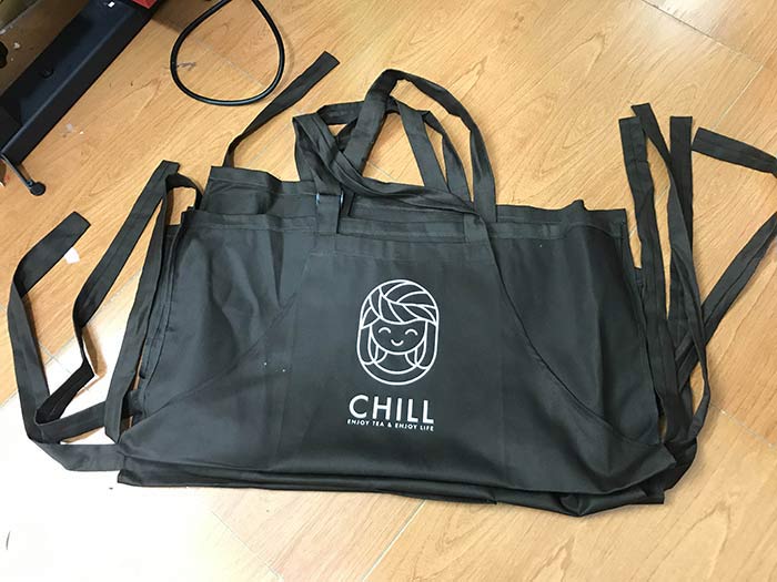 May tạp dề đồng phục Quán Chill