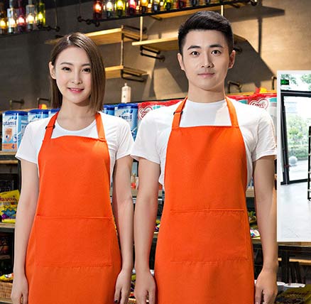 May tạp dề màu cam