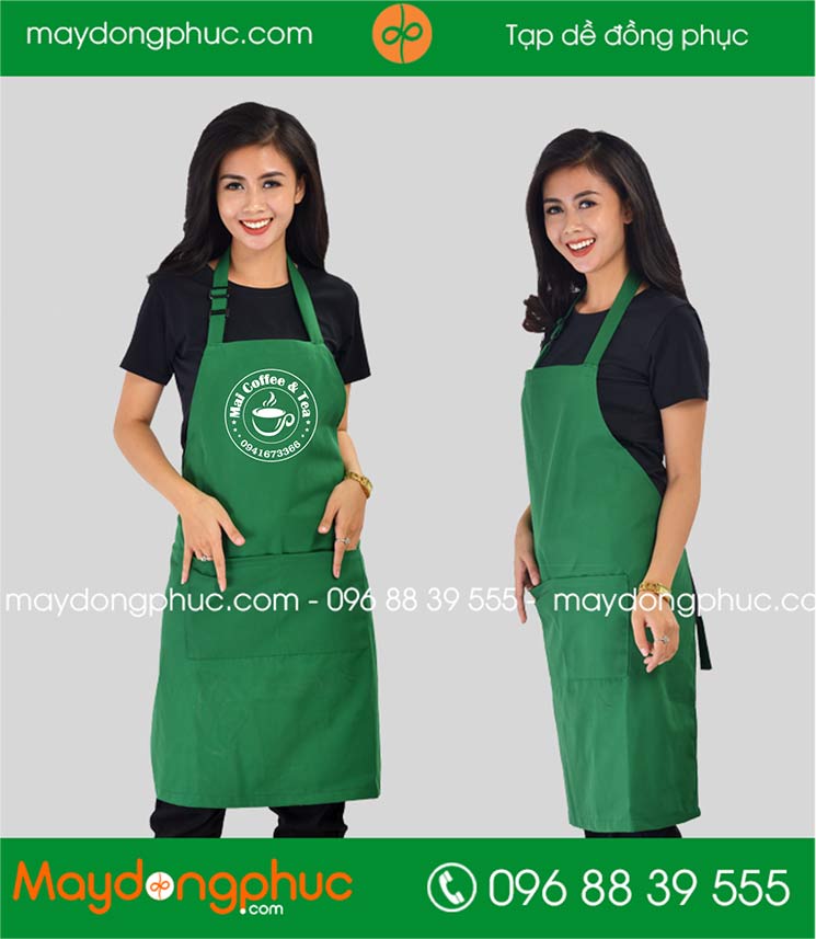 May tạp dề quán Mai Coffee & Tea