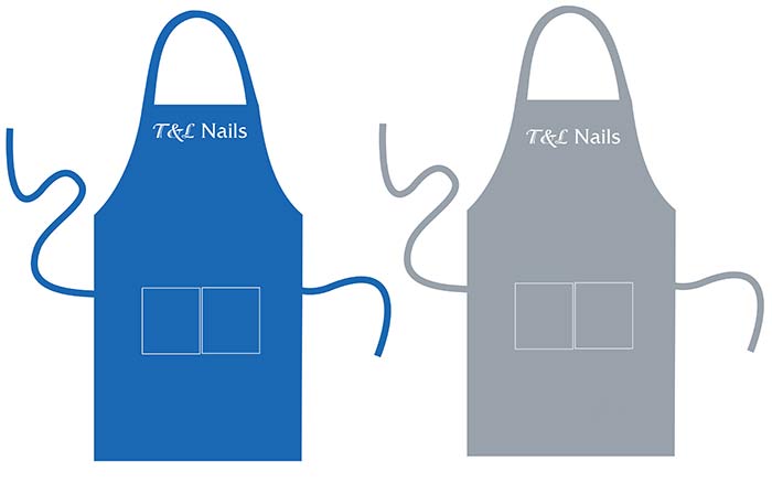 May tạp dề quán T&L Nails